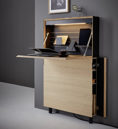 FLATMAT Desk - Foldable Desk in Oak - Minimalist Design - Müller Small Living | Milola