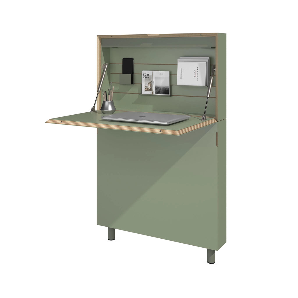 FLATMAT Desk - Foldable Desk in Olive - Minimalist Design - Müller Small Living | Milola