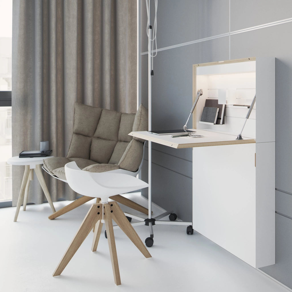 FLATMAT Desk - Foldable Desk in White - Minimalist Design - Müller Small Living | Milola