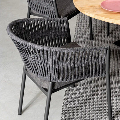 FLORENCIA Outdoor Dining Chair in Charcoal - Bizzotto | Milola