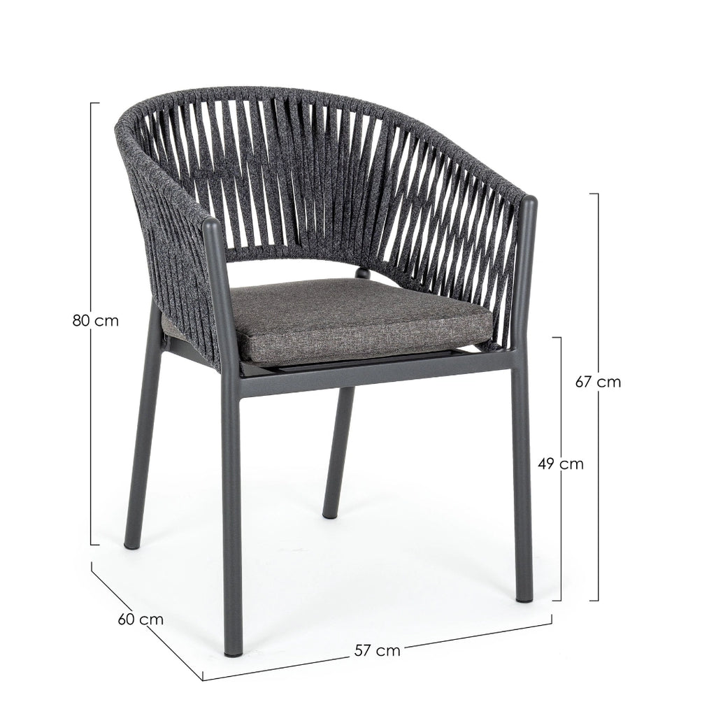 FLORENCIA Outdoor Dining Chair Dimensions - Bizzotto | Milola