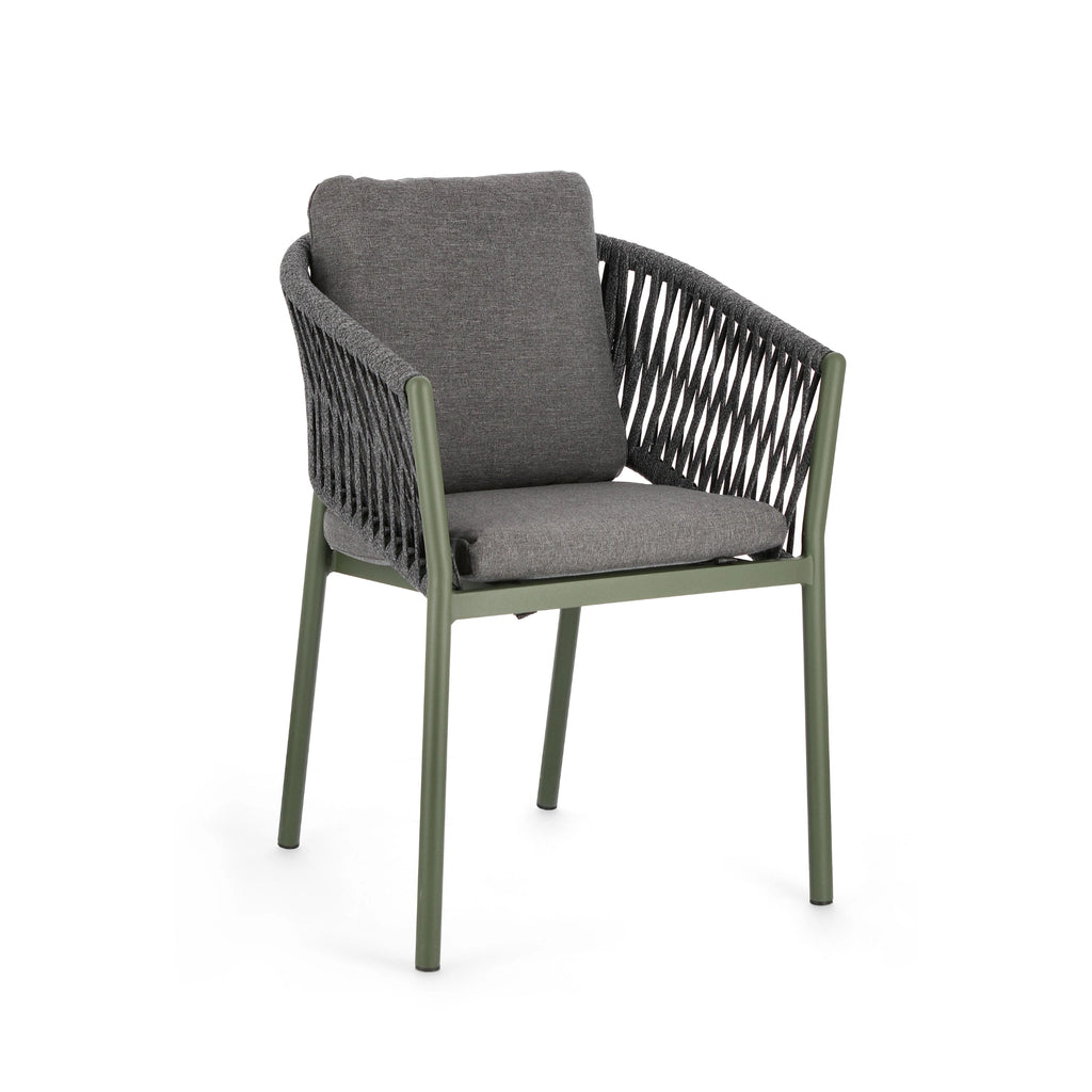 FLORENCIA Outdoor Dining Chair in Green - Bizzotto | Milola