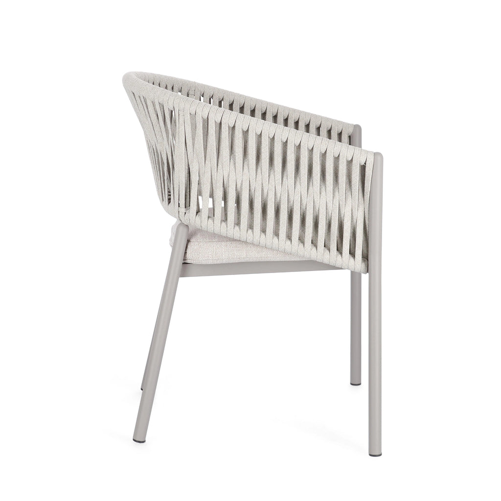 FLORENCIA Outdoor Dining Chair in Moon/Sand - Bizzotto | Milola