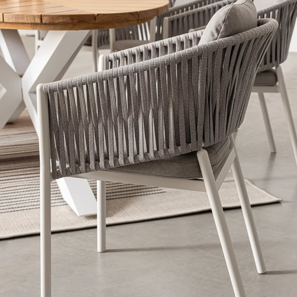 FLORENCIA Outdoor Dining Chair in White - Bizzotto | Milola