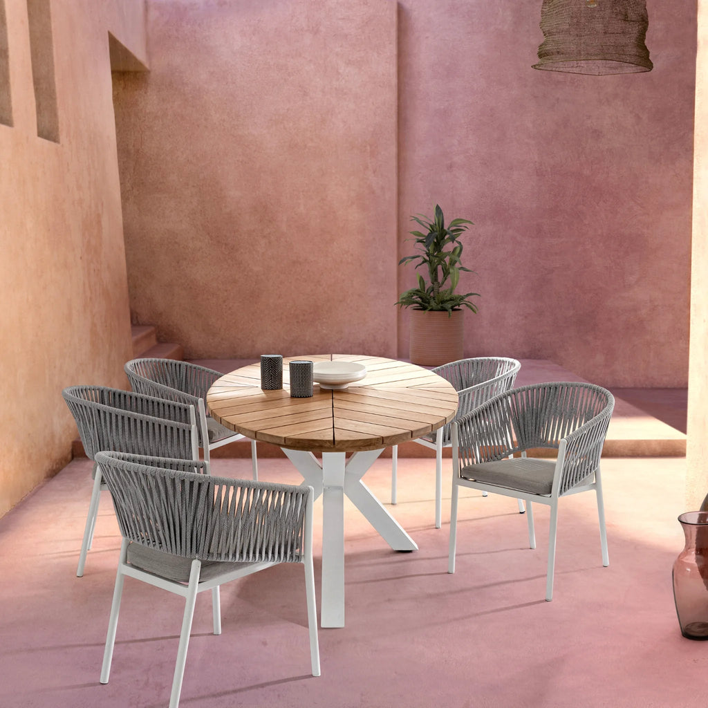 FLORENCIA Outdoor Dining Chair in White - Bizzotto | Milola