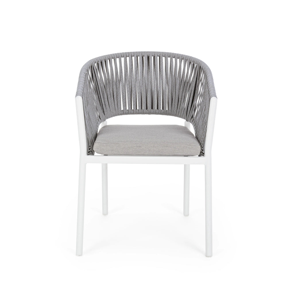 FLORENCIA Outdoor Dining Chair in White - Bizzotto | Milola