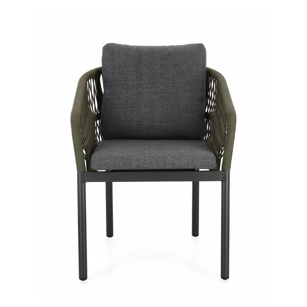 GALDANA Outdoor Dining Chair in Charcoal Green - Bizzotto | Milola