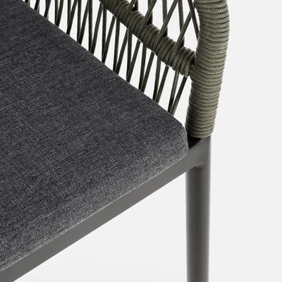 GALDANA Outdoor Dining Chair in Charcoal Green - Bizzotto | Milola