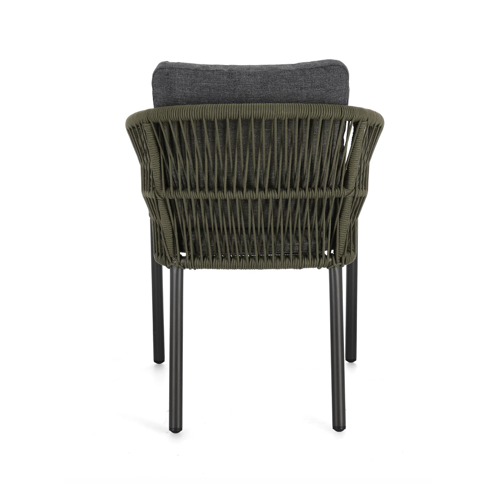 GALDANA Outdoor Dining Chair in Charcoal Green - Bizzotto | Milola