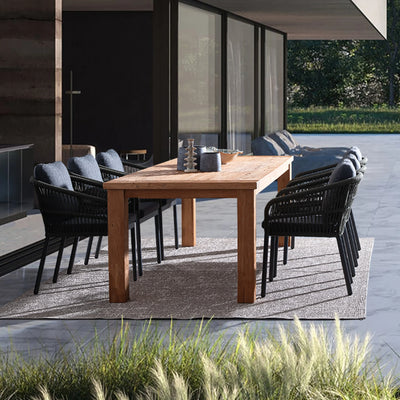 GALDANA Outdoor Dining Chair in Charcoal Green - Bizzotto | Milola