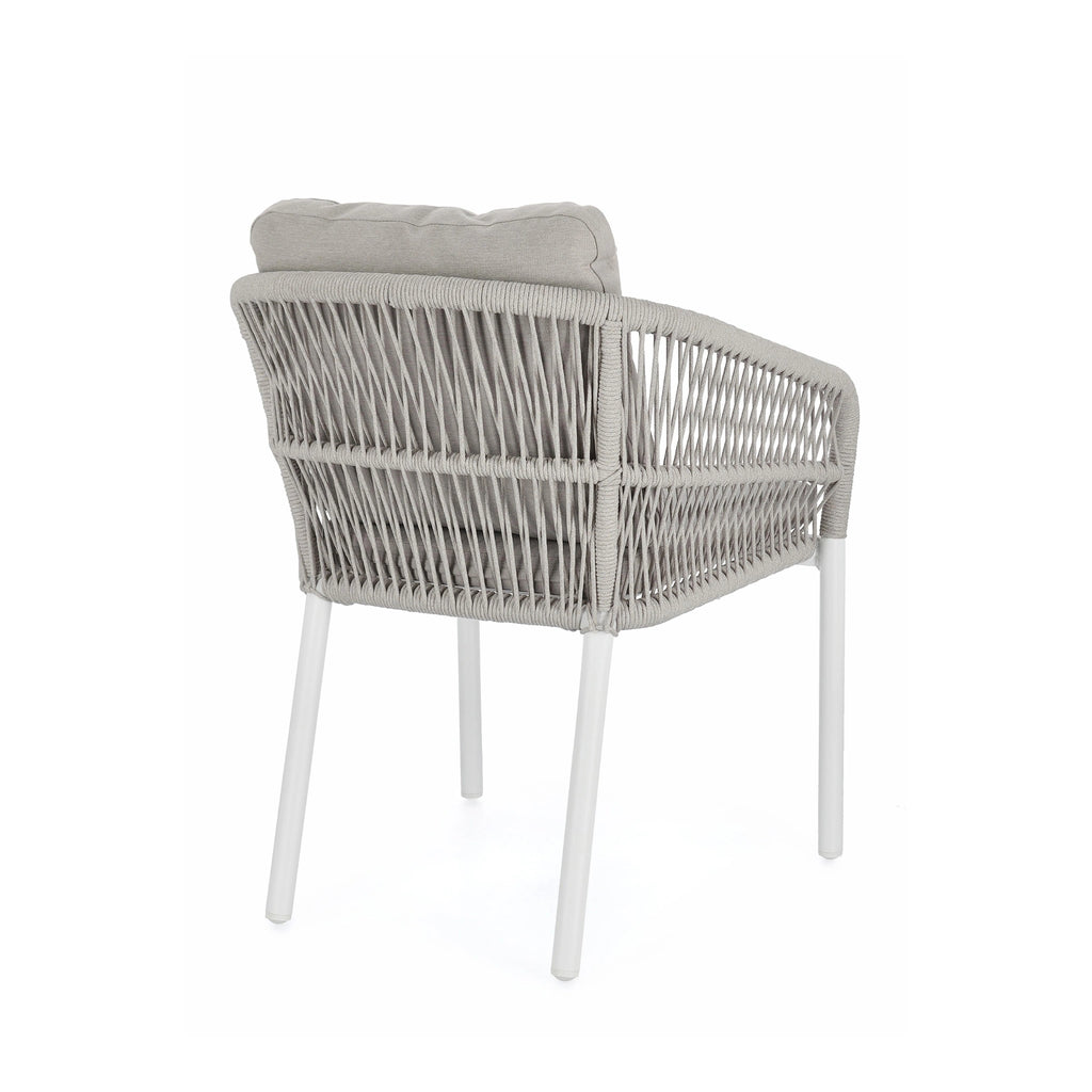 GALDANA Outdoor Dining Chair in White Beige - Bizzotto | Milola