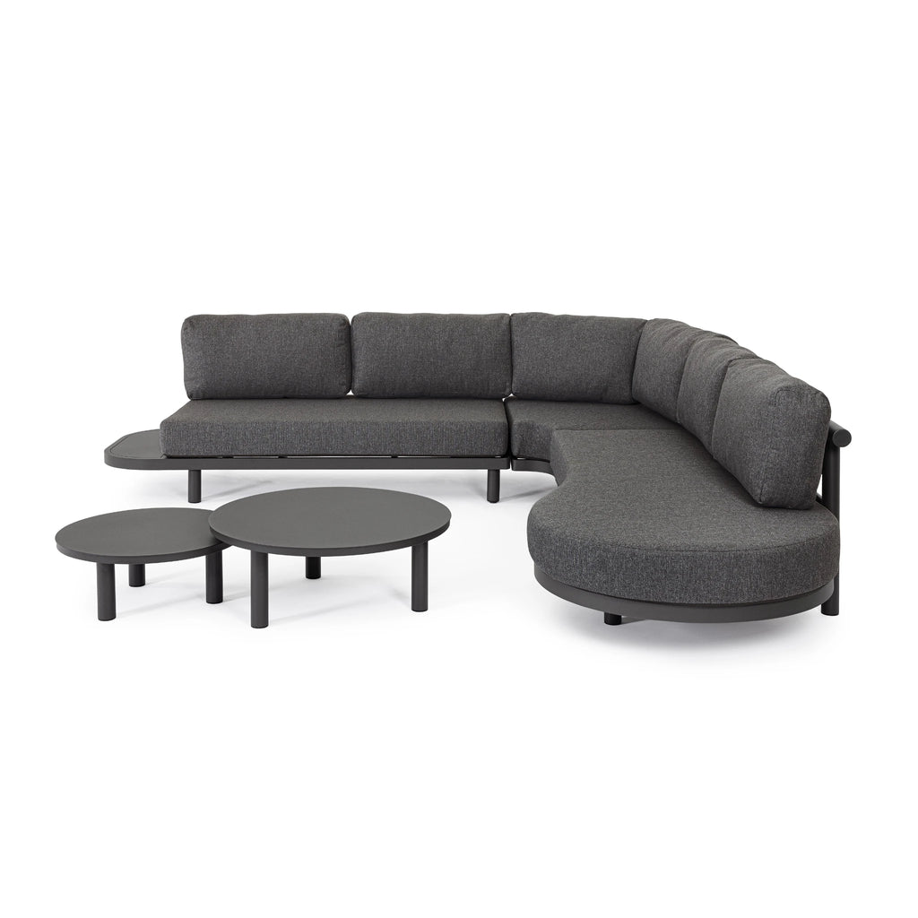 HERCULES Outdoor Corner Sofa Set in Antracite - Bizzotto | Milola