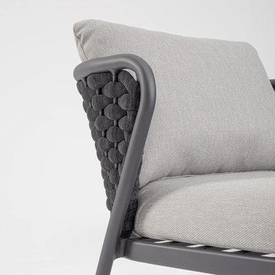 HARLOW Outdoor Lounge Chair in Charcoal/Graphite - Bizzotto | Milola