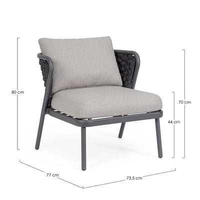 HARLOW Outdoor Lounge Chair Dimensions - Bizzotto | Milola