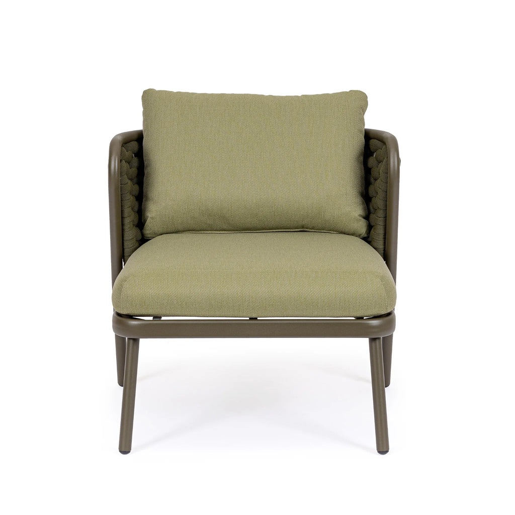 HARLOW Outdoor Lounge Chair in Green - Bizzotto | Milola