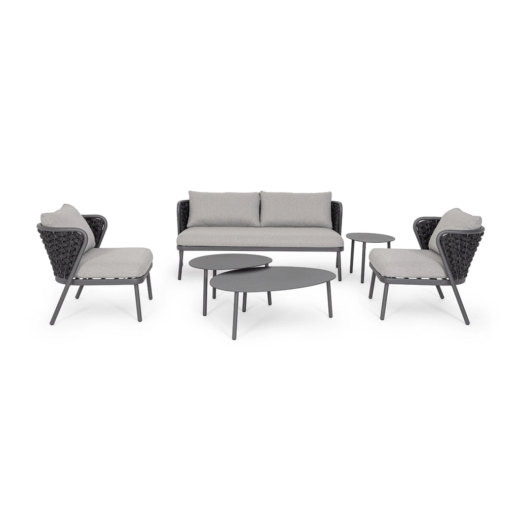 HARLOW Outdoor Sofa Set in Charcoal/Graphite - Bizzotto | Milola