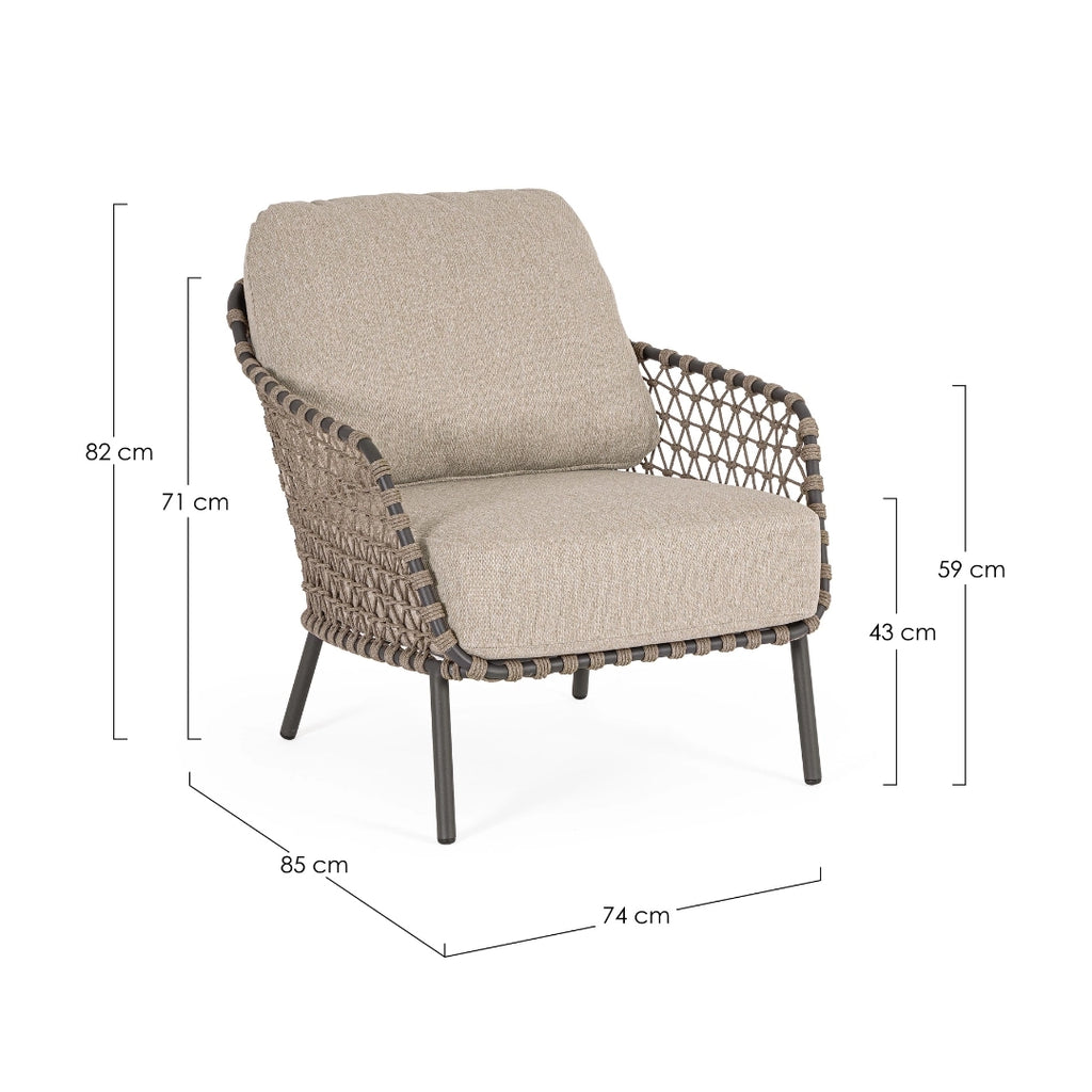 IVISSA Outdoor Sofa Set Chair Dimensions - Bizzotto | Milola