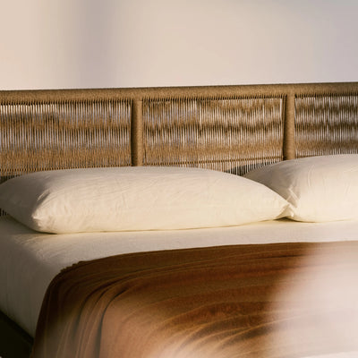 JACK-E INTRECCIO Bed with Woven Headboard - Bolzan | Milola