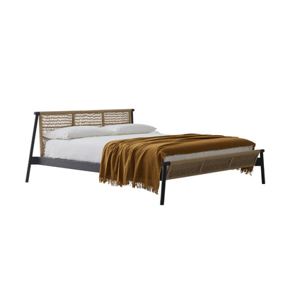 JACK-E INTRECCIO Bed with Woven Headboard - Bolzan | Milola