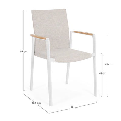 JALISCO Outdoor Dining Chair Dimensions - Bizzotto | Milola