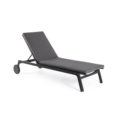 JALISCO Sunlounger in Charcoal/Grey - Bizzotto | Milola