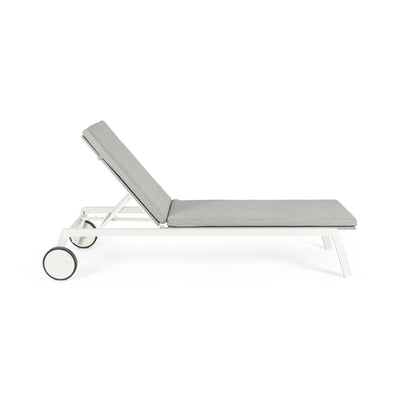 JALISCO Sunlounger in White/Grey - Bizzotto | Milola