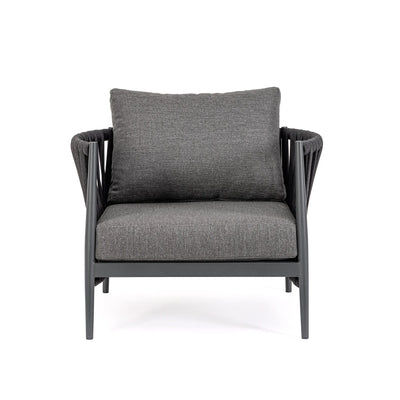 JACINTA Outdoor Lounge Chairs in Charcoal - Bizzotto | Milola