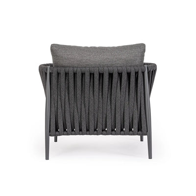 JACINTA Outdoor Lounge Chairs in Charcoal - Bizzotto | Milola