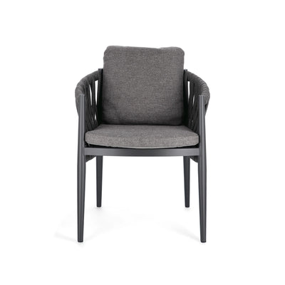 JACINTA Outdoor Dining Chair in Charcoal - Bizzotto | Milola