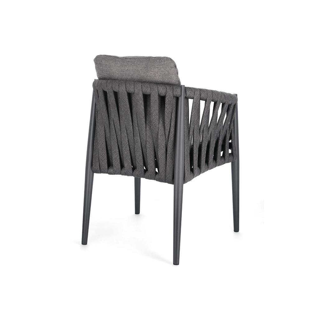 JACINTA Outdoor Dining Chair in Charcoal - Bizzotto | Milola