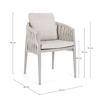 JACINTA Outdoor Dining Chair Dimensions - Bizzotto | Milola