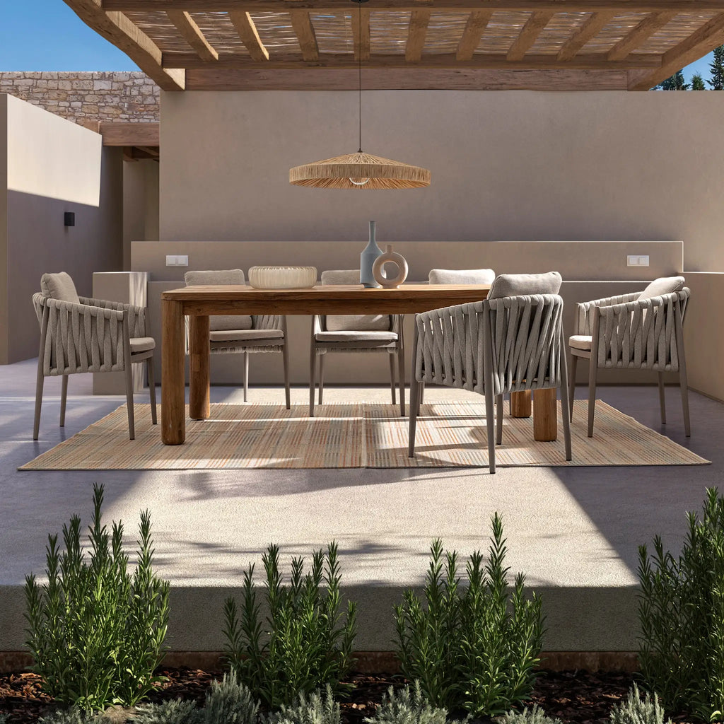 JACINTA Outdoor Dining Chair in Moon Sand - Bizzotto | Milola