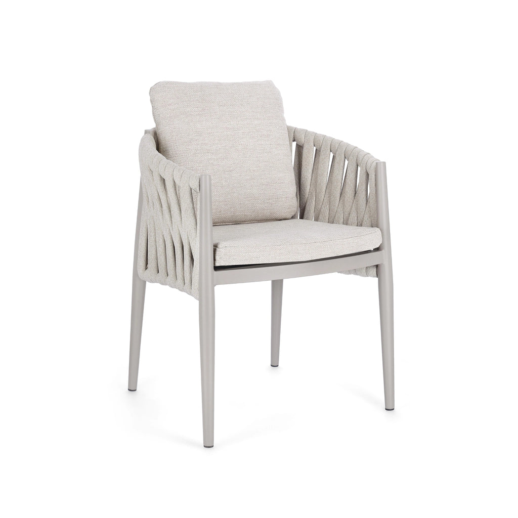 JACINTA Outdoor Dining Chair in Moon Sand - Bizzotto | Milola