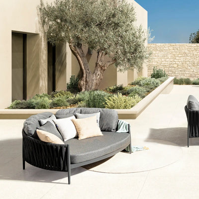 JACINTA Outdoor Daybed in Charcoal - Bizzotto | Milola