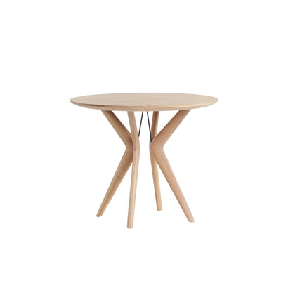 LAKRI Round Dining Table in Oak Natural Soap - Artisan | Milola