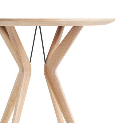 LAKRI Round Dining Table in Oak Natural Soap - Artisan | Milola