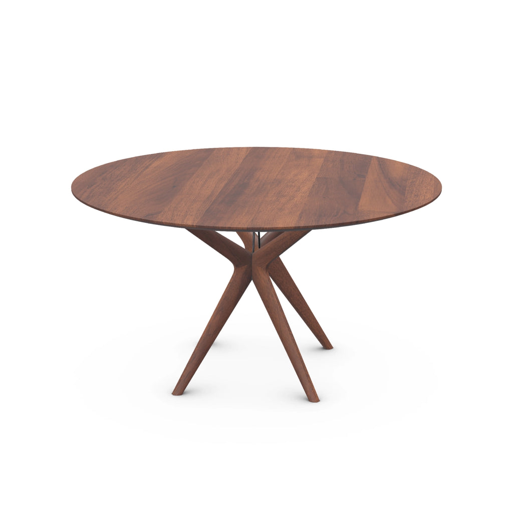 LAKRI Round Dining Table in Walnut Natural Oil - Artisan | Milola