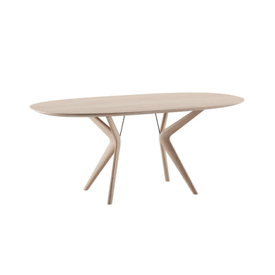 LAKRI Oval Dining Table in Oak Natural Soap - Artisan | Milola