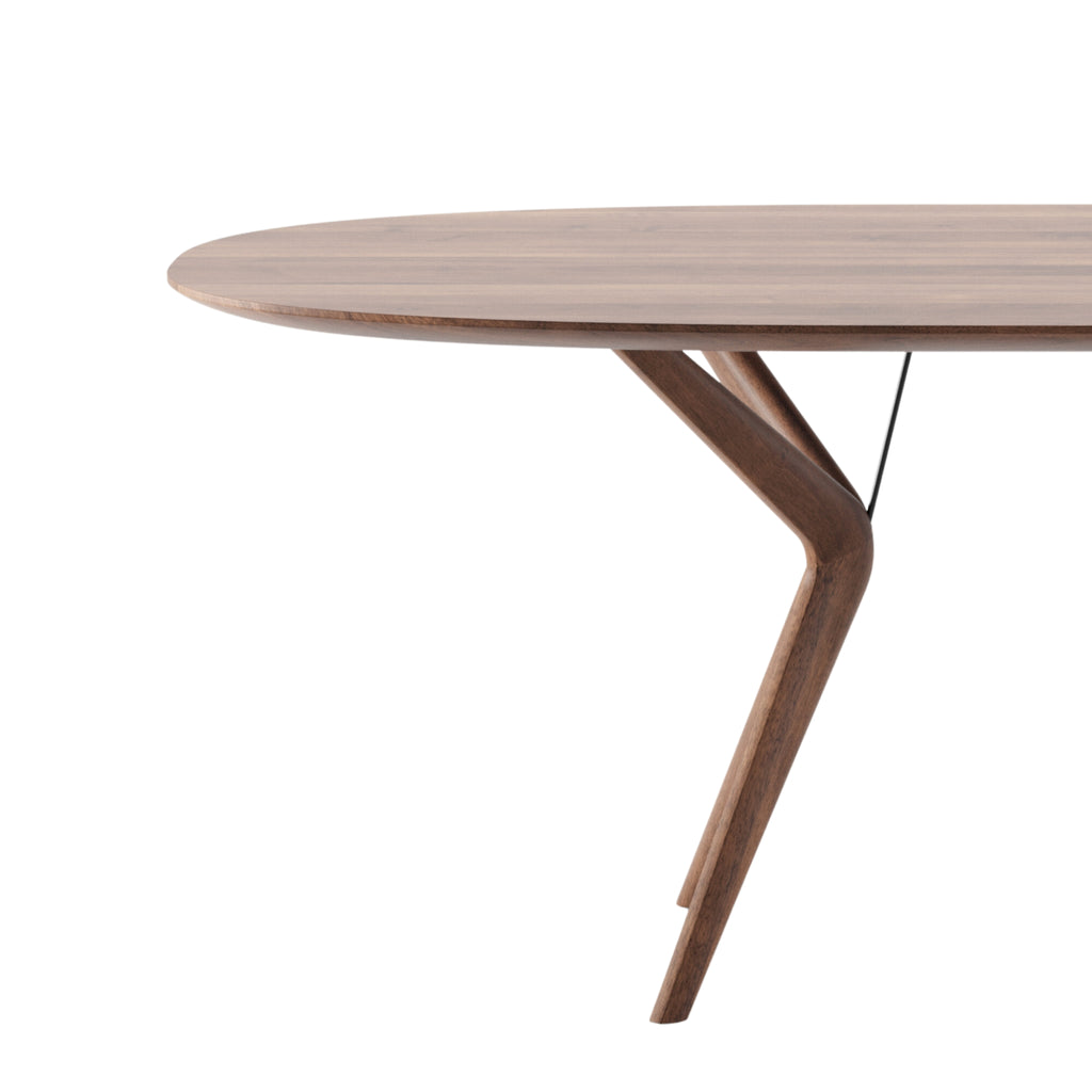 LAKRI Oval Dining Table in Walnut Natural Oil - Artisan | Milola