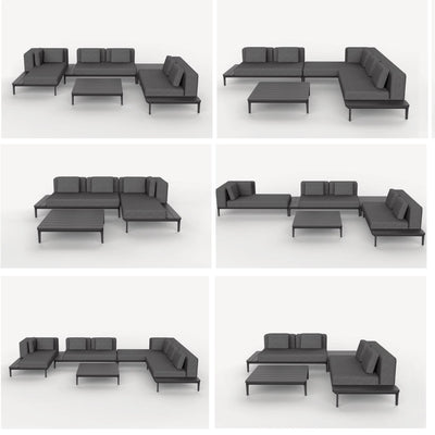 MATRIX Modular Outdoor Sofa in Charcoal- Bizzotto| Milola