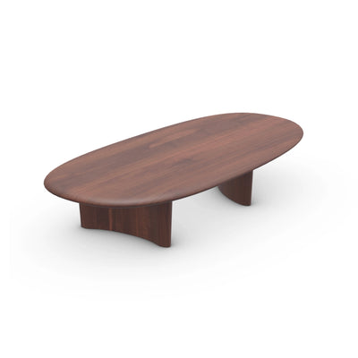 MONUMENT Oval Coffee Table in Cherry Dark Oil - Artisan | Milola