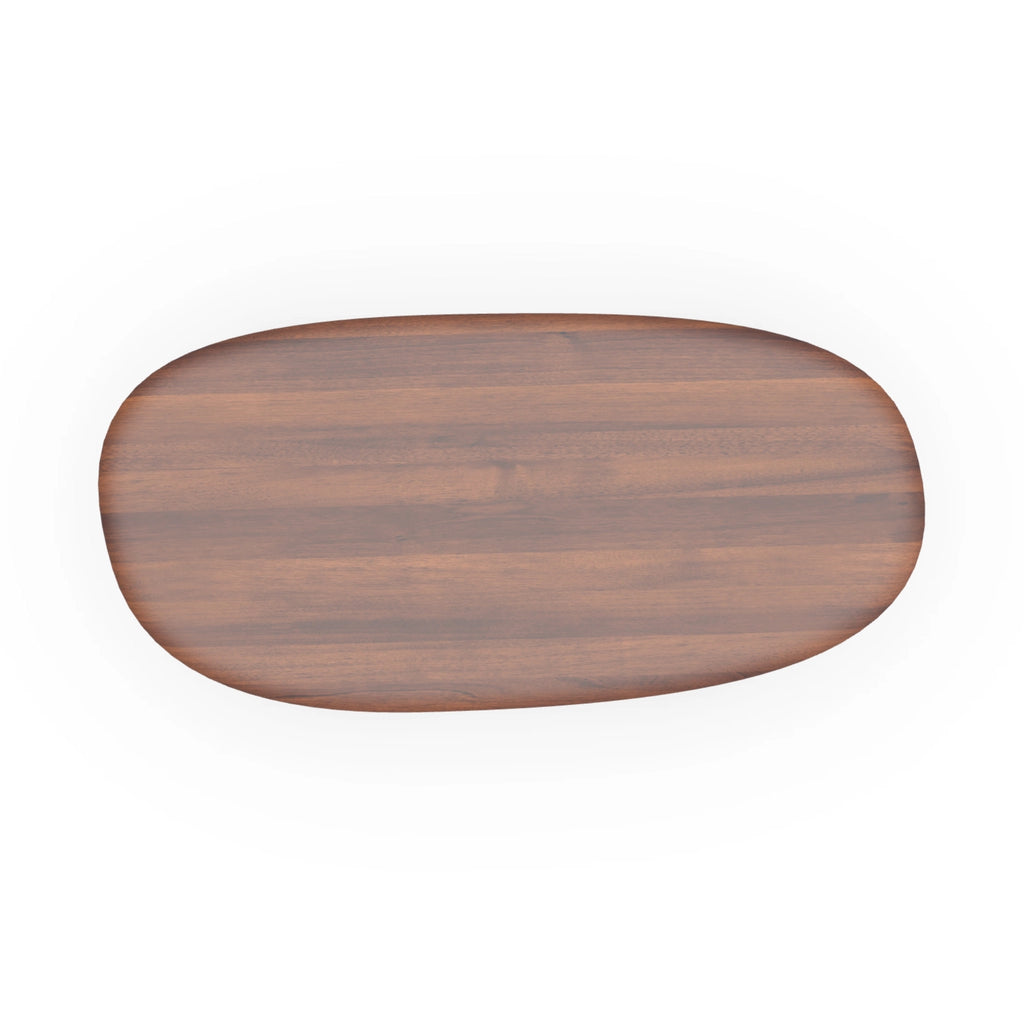 MONUMENT Oval Coffee Table in Walnut Natural Oil - Artisan | Milola