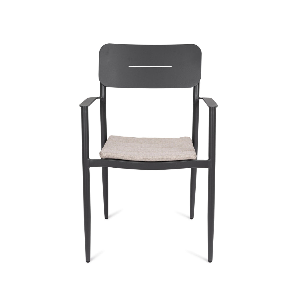 NEBULA Outdoor Dining Chair in Antracite - Bizzotto | Milola