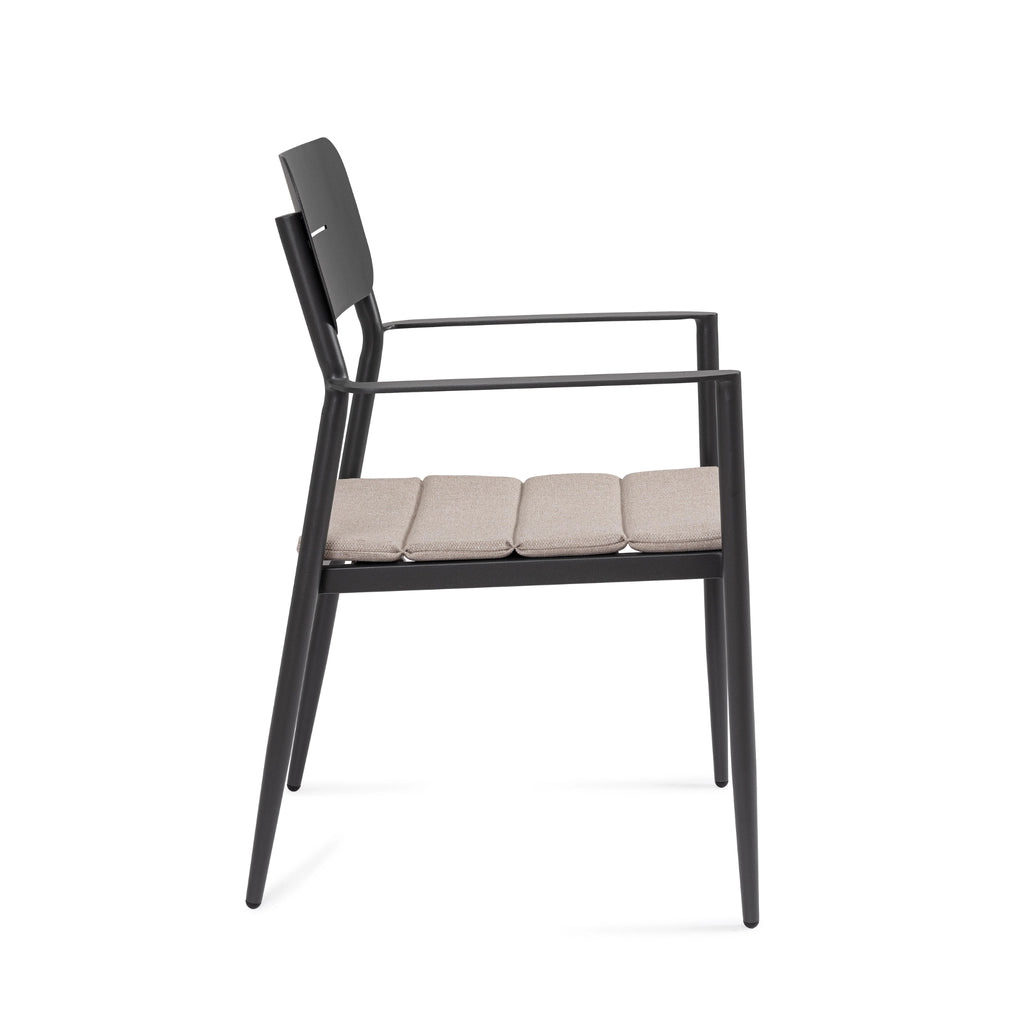 NEBULA Outdoor Dining Chair in Antracite - Bizzotto | Milola