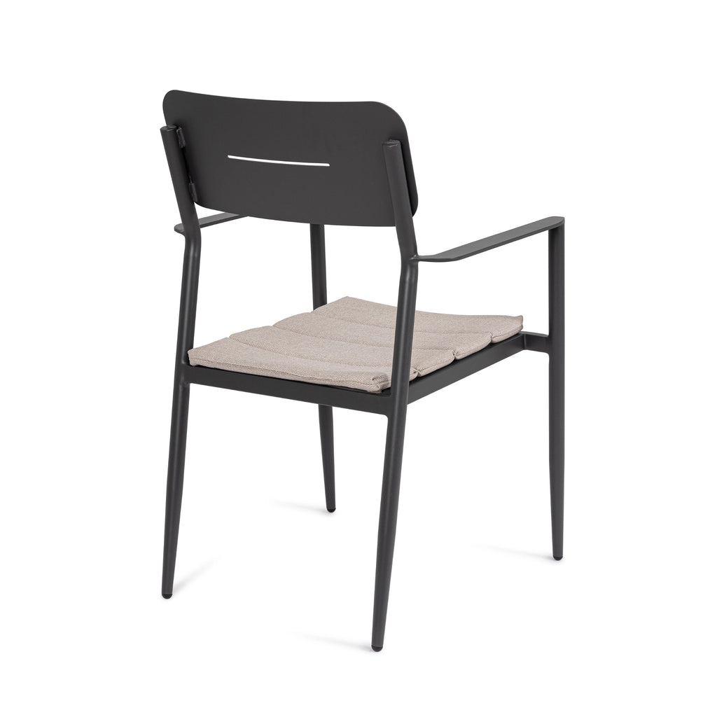 NEBULA Outdoor Dining Chair in Anthracite - Bizzotto | Milola