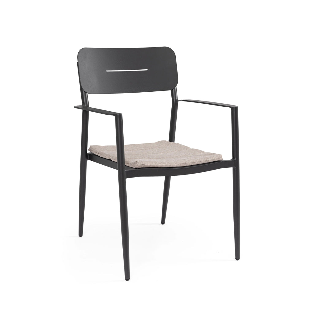 NEBULA Outdoor Dining Chair in Antracite - Bizzotto | Milola