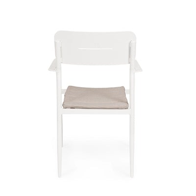 NEBULA Outdoor Dining Chair in White - Bizzotto | Milola