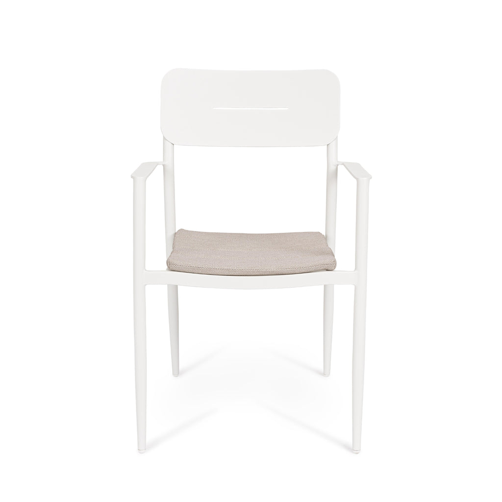 NEBULA Outdoor Dining Chair in White - Bizzotto | Milola