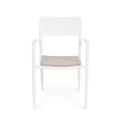 NEBULA Outdoor Dining Chair in White - Bizzotto | Milola