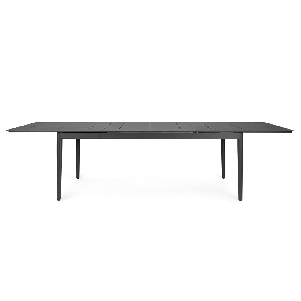 NEBULA Extendable Outdoor Table Set in Anthracite Aluminium - Bizzotto | Milola